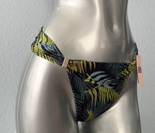 Victoria's Secret Swim Nwt Palm Print Gold Hardware Bikini Bottom