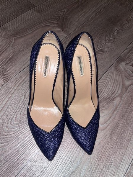 Women Emporio Armani Heels Navy Leather 36