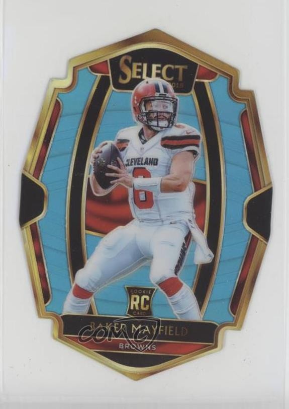 2018 Select Premier Level Light Blue Prizm /99 Baker Mayfield #143 Rookie RC 0ls