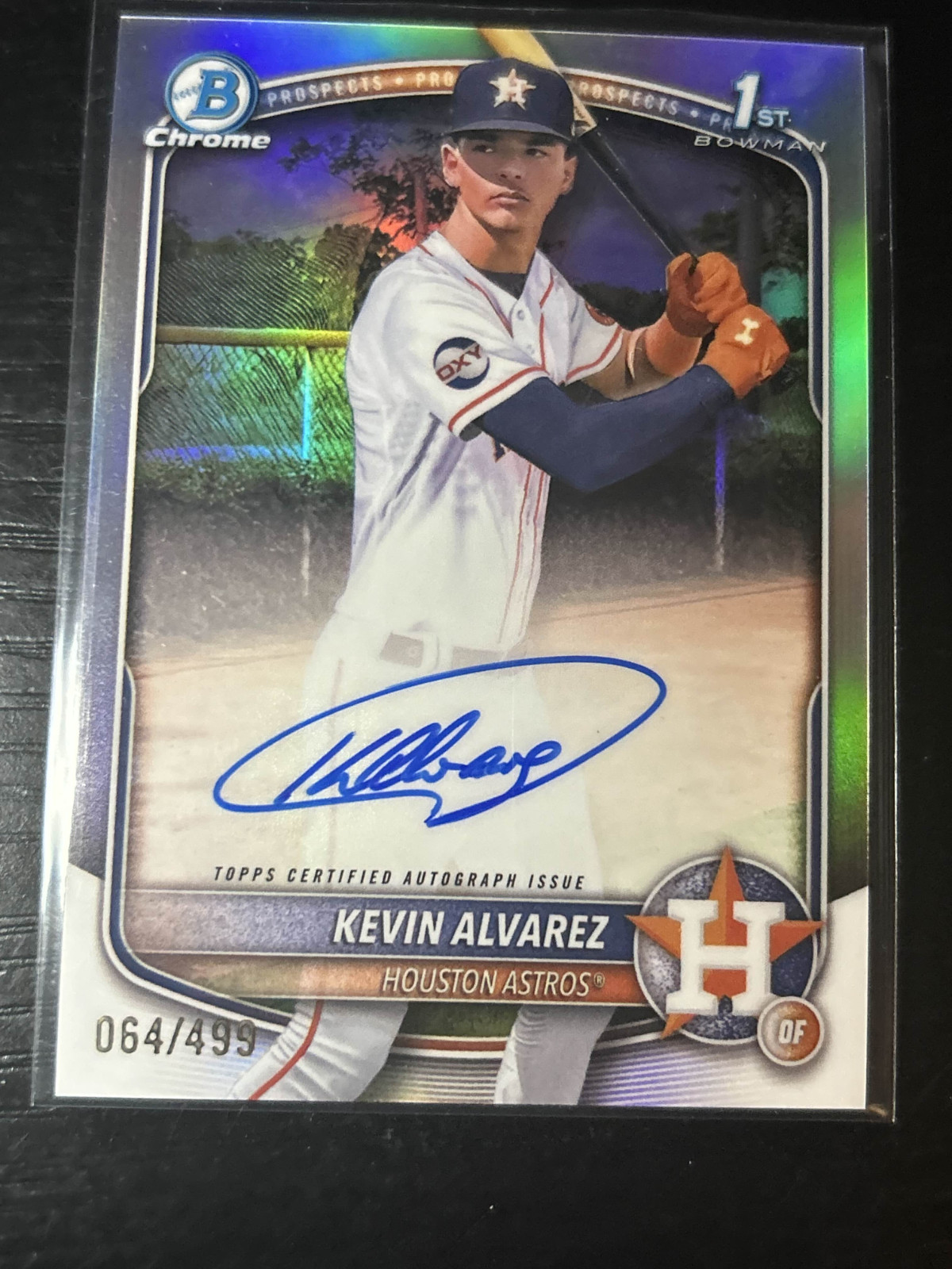 Kevin Alvarez 2025 Bowman Chrome #CPA-KA Refractor Auto /499 1st Rookie RC 