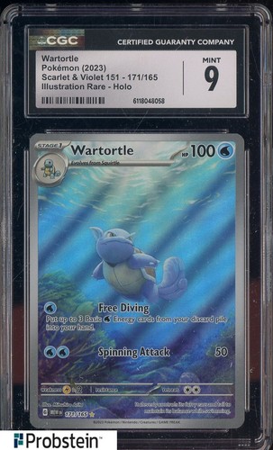 2023 Pokemon MEW EN Illustration Rare #171 Wartortle CGC 9 MINT