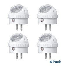 DEWENWILS Plug in Night Lights into Wall Dusk to Dawn Sensor 360  Rotating LED