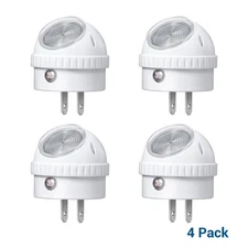 Plug in Night Lights into Wall, Dusk to Dawn Sensor,360° Rotating LED Nightlight
