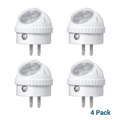 DEWENWILS 4 Pack Night Light 360° Rotating LED Nightlights for Kids Bedroom