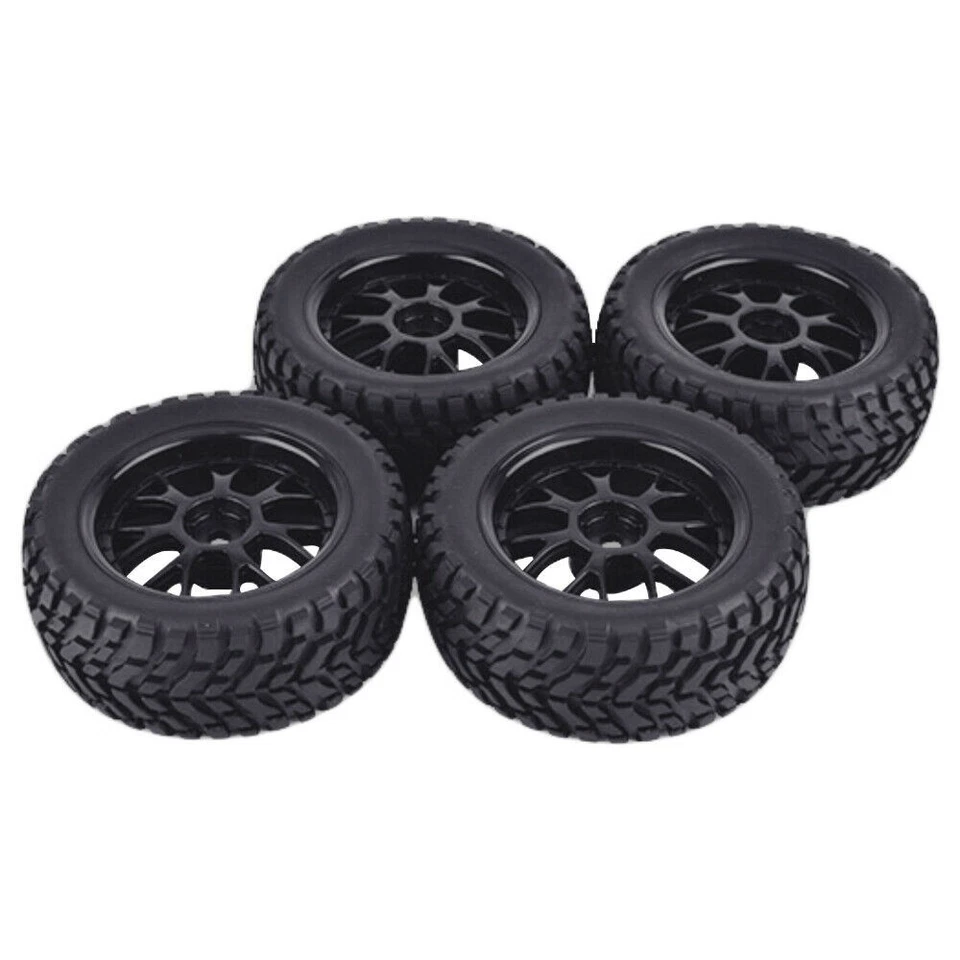 1/10 New 4* 75mm Rubber Rally Car Wheel Rim&Tires Hex For HSP HPI RC Racing Car - Image 4 of 4