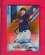 ETHAN HANKINS 2019 Topps Bowman Platinum Top Prospect AUTO ORANGE /25 TOP-34