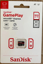 Nintendo Switch 2 SanDisk MicroSD Express 512 GB GamePlay Memory Card