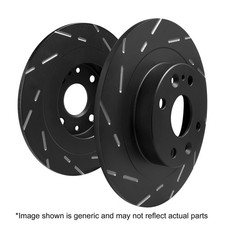 EBC Brakes USR7752 USR Series Sport Slotted Rotor Set Fits 16-26 Civic Insight