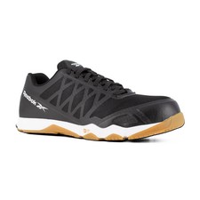 Reebok Men's Speed TR Athletic Work Shoe Composite Toe Slip Resistant Black/Gum