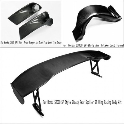 For Honda S2000 GT Spoiler/ Air Tunnel Intake Scoop Ducts/Bumper Vents Carbon