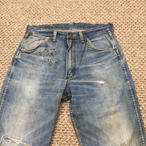 Jeans vintage Anthony's Buckhide uomo 32x30 blu denim ricambi e riparazione fattoria trovata - Foto 2 di 18