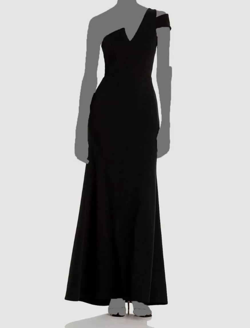 AQUA One-Shoulder Scuba Gown - … curated on LTK