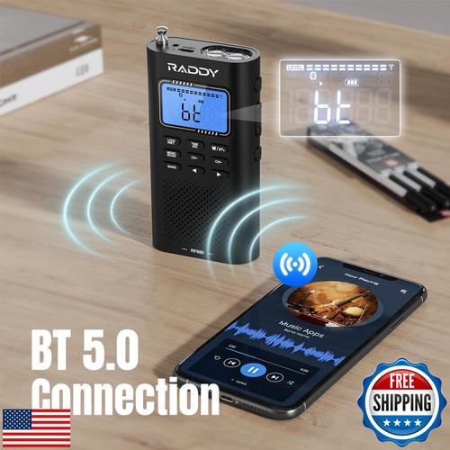 Raddy RF886 Tragbares Kurzwellenradio AM/FM/SW/VHF/WB Digitalradio BT Connect - Bild 2 von 5