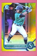 Jonatan Clase 2022 Bowman Chrome Chrome Prospects Gold Seattle Mariners #BCP-118
