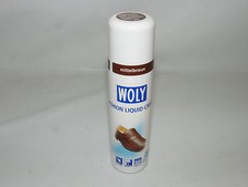 WOLY MEDIUM BROWN IDEAL TEXTURE SMOOTH LEATHER FASCION LIQUID CREAM WITH SPONGE 75ml