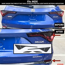 SET For 2022-2026 MDX Smoke Tail Light Rear Reflectors PreCut Overlay Tint Vinyl