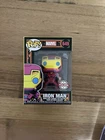 FUNKO  MARVEL UNIVERSE IRON MAN BLACKLIGHT #649 POP VINYL.