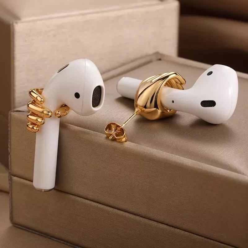 Airpods Holder Hand Earrings Apple Pods Pro Earring Women Boho Jewelry Gift Her
