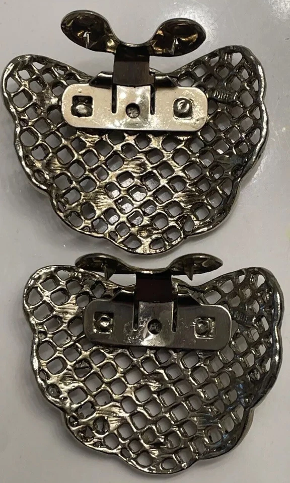 De colección MUSI Zapatos Clips Bufandas Red Enrejado Patrón Multi Estrás Firmado Foto 4 de 4