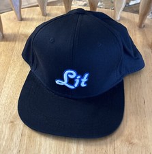 Beautiful Giant LIT Adjustable Snapback Mesh Trucker Hat Baseball Cap Black