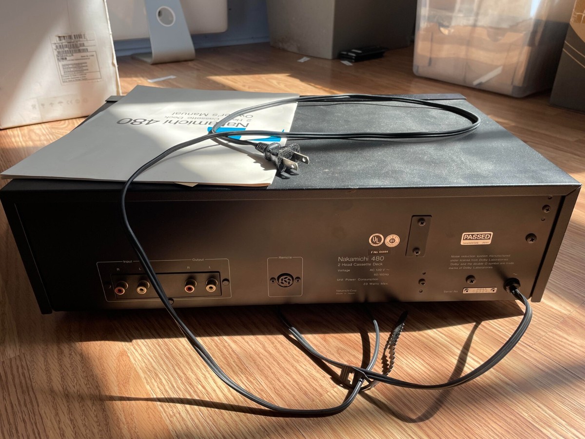 Nakamichi 480 2 Head Black Cassette Deck Looks good and Nakamichi 480 2 Head Black Cassette Deck Looks good and