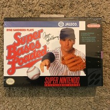 Super Nintendo SNES "Ryan Sandberg Plays Super Bases Loaded" Baseball Game