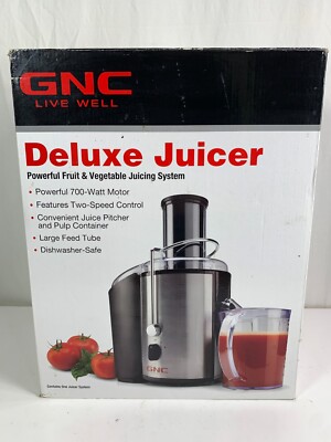 GNC Deluxe Juicer Powerful 700 Watt Fruit Vegetable Juicing System