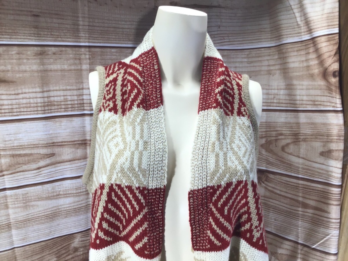 💥 Lildy Printed Sweater Vest Cardigan Women's S-M Multicolor Knit