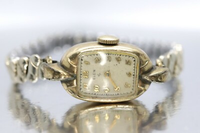 Vintage Ladies Elgin 10k RGP Bezel Stainless Steel Back womens