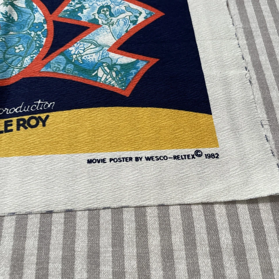 WIZARD OF OZ Wesco-Reltex Material MOVIE POSTER 1982 Fabric 22x30” - Image 2 of 2