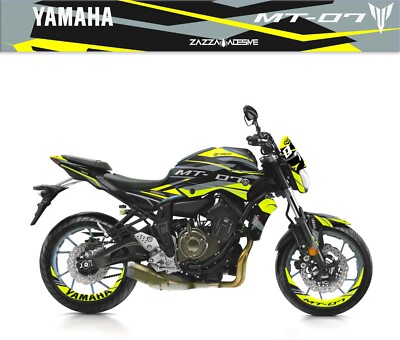 graphic kit for Yamaha MT-07 2014 - 2017 gray yellow fluo / gris giallo fluo