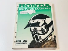 Genuine Factory Honda Service Shop Manual 1988 1989 1990 1991 1992 XR600R XR-600
