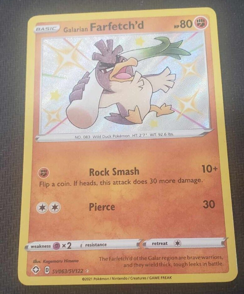  Pokemon - Galarian Farfetch'd SV063/SV122 - Shining