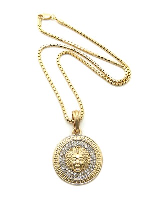 ICE BLING SMALL MEDUSA PIECE WITH BOX CHAIN