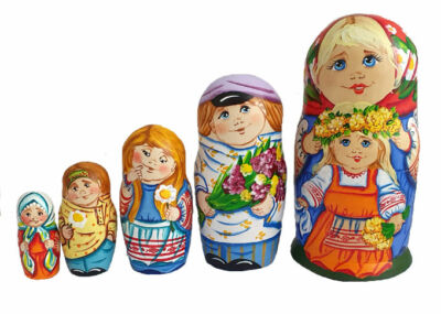 Dolls Russian Emboitables Matryoshka Painted By Svetlaya /10 Pièces Russia