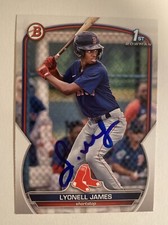 Lyonell James 2023 Bowman Autographed Card Boston Red Sox TC1511