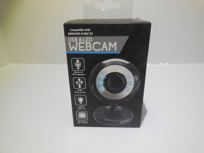 New USB LED 30FPS Webcam with Built-In Microphone PC/MAC Digital Learning  Home