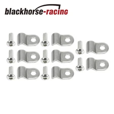 16pc 3/16" Stainless Steel Brake Line Clamps Clips & Screws Street Rod /Hot Rod