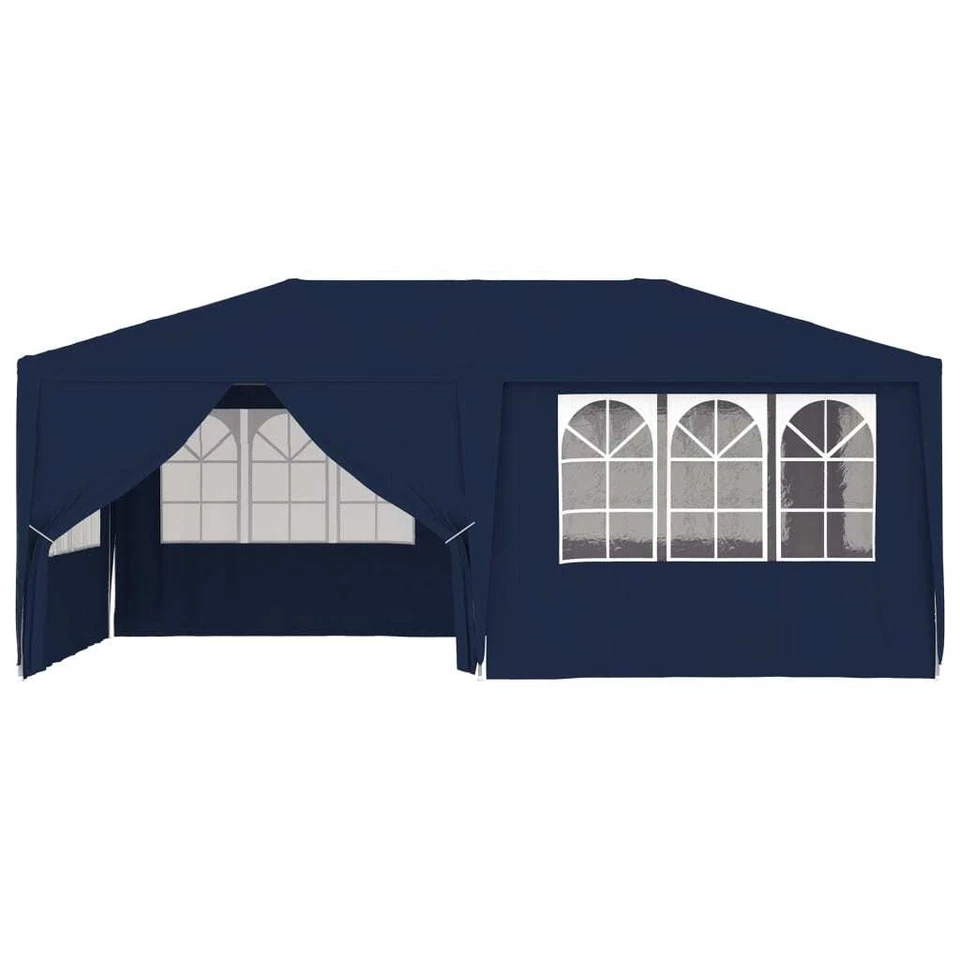 NNEVL Professional Party Tent with Side Walls 4x6 m Blue 90 g/m² - Image 3 of 4
