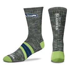 Seattle Seahawks Quad Promo Men's Crew Socks, Large