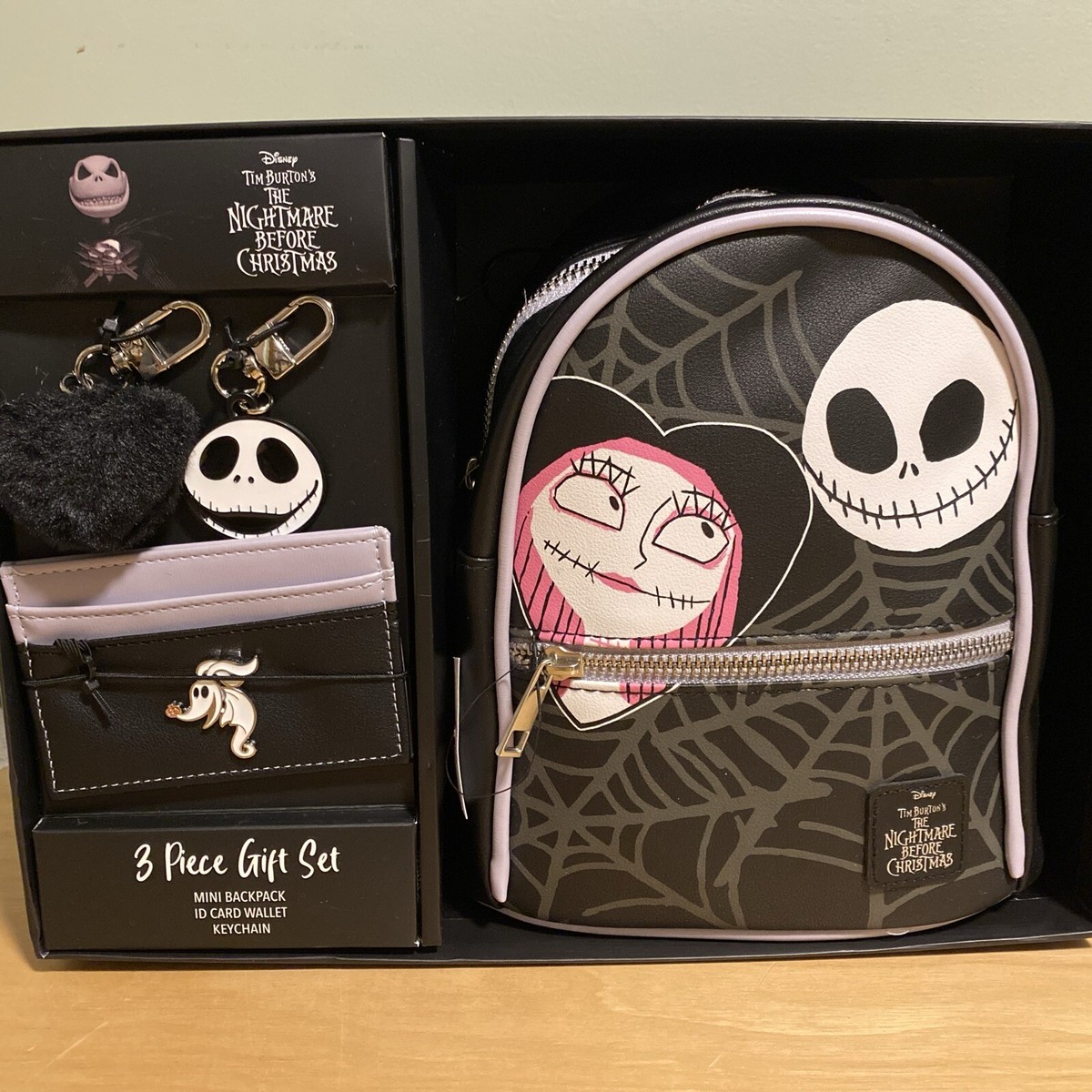 Nightmare Before Christmas backpack & card wallet set Disney Nightmare Before Christmas 3 Piece Set Mini Backpack  main image 2