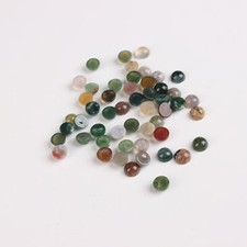 100pcs 6mm Round CAB CABOCHON Natural Indian Agate Round Stone Beads No Holes