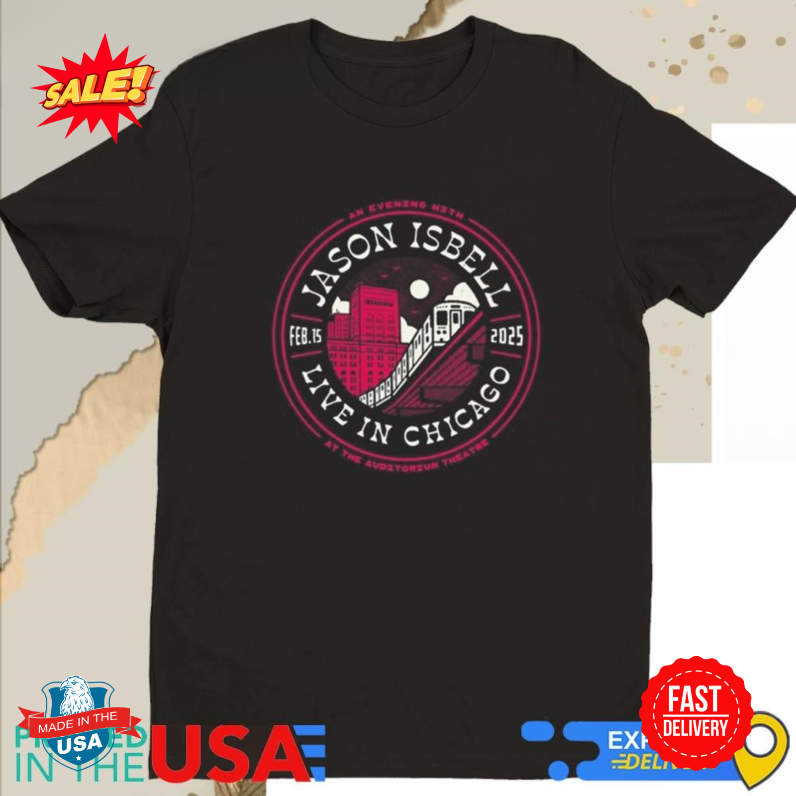 Jason Isbell And The 400 Unit Feb 15 2025 Auditorium Theatre Chicago IL Shirt