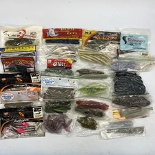 28 Pack Bass Fishing Plastics Lot, Many Brands & Sizes, Fishing Lures FAST SHIP!