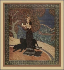 Circe, the Enchantress with Panthers : Edmund Dulac : 1915 Mythology Art Print
