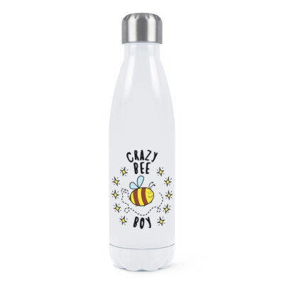 Gourde Isotherme 500ml 'Fou Violon' Drôle Pour Musiciens - Neuf, Blanc, Double Paroi