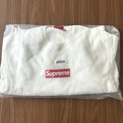 Supreme Washed Box Logo Crewneck Sweatshirt sz XL White SS25 In