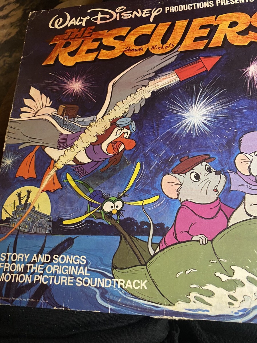 Walt Disney's The Rescuers Vinyl Record Disneyland Records - 1369