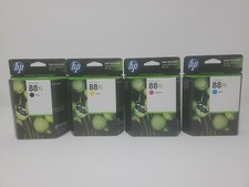 NEW, Lot of 4, Genuine HP OfficeJet 88XL Ink Cartridges, factory sealed