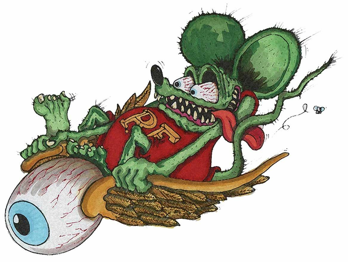 モンスターズインク　マイクペイントflyingeye ボンダッチラットフィンク Rat Fink Riding Von Dutch Flying Eyeball Metal Sign | eBay